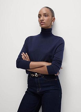 Светр з високою горловиною merino wool ввд marks&spenser