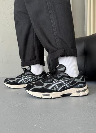 😍 женские кроссовки asics gel-nyc grey/black