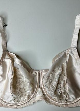 Бюстгальтер шовковий з мереживом rosie m&s - молочний, рр 70e