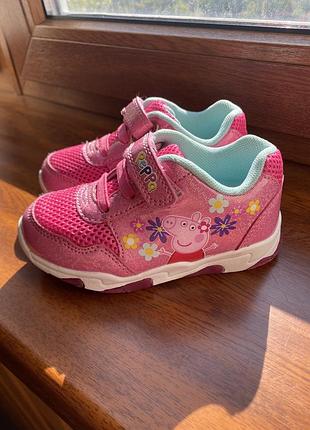 Рожеві кросівки з пеппою peppa pig 25 р, 15,5 см