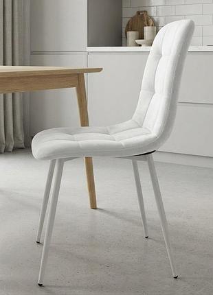 Стул pm-003 perfect home sic velluto 2 бежевый с белыми ножками (pfh-092131)