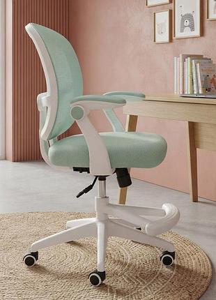 Детское компьютерное кресло с подставкой для ног perfect home perfect kids зеленый (pfh-092119)
