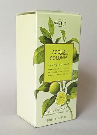 Maurer &amp; wirtz 4711 aqua colognia lime &amp; nutmeg 50 мл унісекс (оригінал)