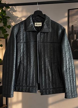 Куртка чоловіча havas natural leather чорна,