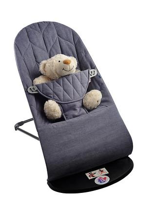 Шезлонг качеля детский sbt group baby balance soft bbs 18 00 темно серый хлопок