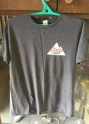 Двостороння футболка мерч coors light — fruit of the loom iconic, розмір l