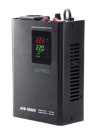 Стабілізатор напруги apro avr-1000v (1000 ва / 800 вт) релейний підвісний