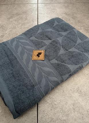 Махровое полотенце сауна 90х180 хлопок 100% l&m home textiles синий