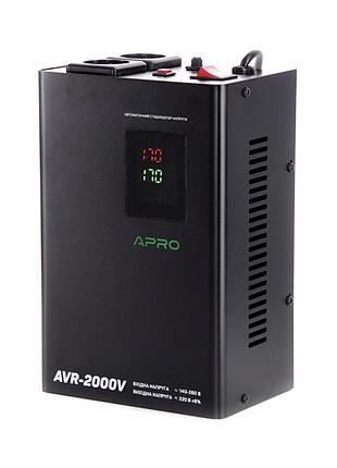 Стабілізатор напруги apro avr-2000v (2000 ва / 1.6 квт) релейний підвісний