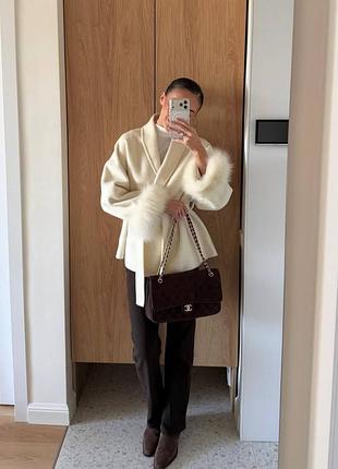 Пальто женское кашемировое oversize