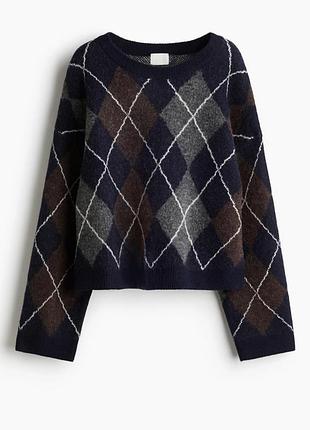 Женский джемпер h&amp;m в ромбы