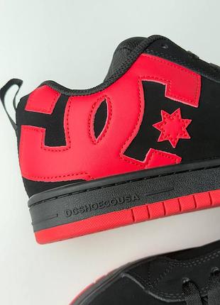 Dc shoes court graffik red on black 3