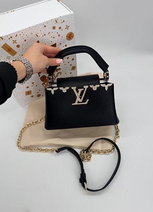 Cумка женская capucines mini black with gold