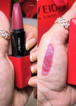 💄 помада для губ shiseido technosatin  411 scarlet cluster 💋