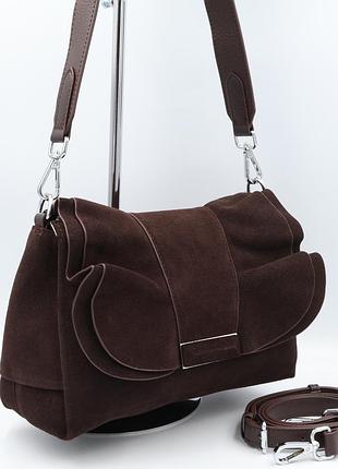 Сумка женская замшевая suede leather 95100-m coffee