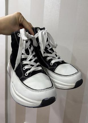 Кросівки жіночі skechers next чорно-білі, 37 розмір
