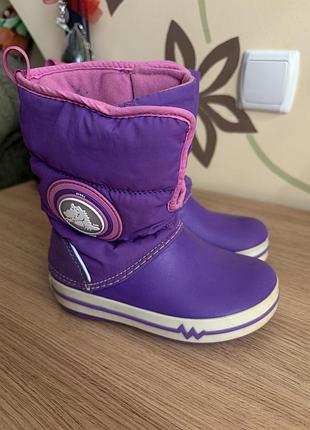 Чоботи для дітей crocs c11 фіолетові