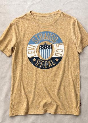 Футболка чоловіча levi’s жовта, розмір s