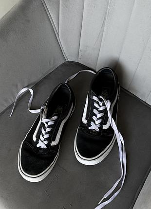 Кеди унісекс vans чорні, розмір 37, довжина устілки 23 см