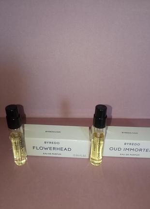 Пробники парфюма byredo oud immortel flowerhead 2