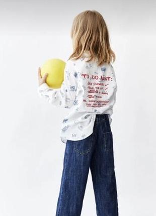 Сорочка з цікавим принтом zara 10-11 р