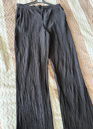 Чорні широкі штани zara 🖤