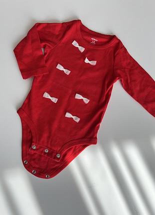 Червоний боді для дівчинки carter’s 12 m