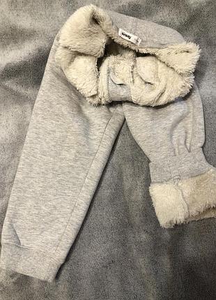 Спортивні штани сірі утеплені флісом