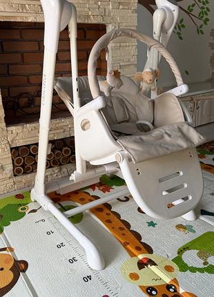 Стульчик-качели/столик для кормления 2в1 carrello cascata crl-10303/1 (beige)