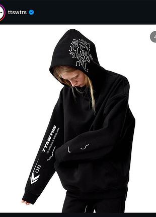 Ttswtrs tehnological singularity hoodie with glowing elements утеплений худі зі світловими елементами