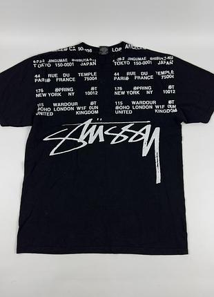 Stüssy футболка чоловіча чорна з принтом
