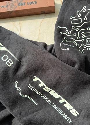 Ttswtrs tehnological singularity hoodie with glowing elements утеплений худі зі світловими елементами 6