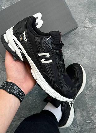Кросівки чоловічі new balance 740 black/white gore-tex