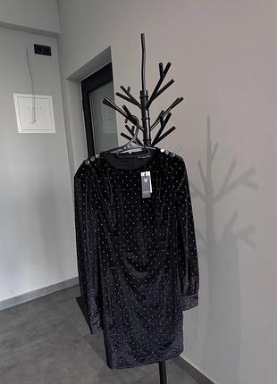 Коротка сукня жіноча guess чорна оксамитова