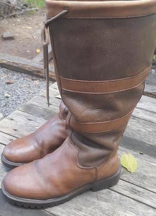 Високі шкіряні чоботи talon country field boots (розмір 39)