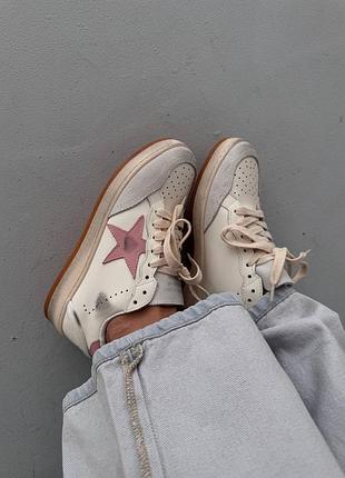 Кеди жіночі golden goose | ggdb ltd edition | accessories white / pink