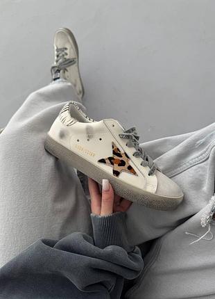 Кеди жіночі golden goose | ggdb sstar | white / zoo print premium