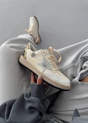 Кеди жіночі golden goose ballstar | golden cream premium