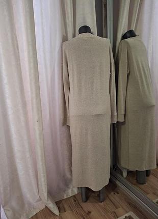 Мягусенькое с разрезом на боку платье 👗 2