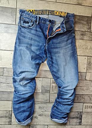 Чоловічі стильні сині джинси superdry denim розмір 32/34