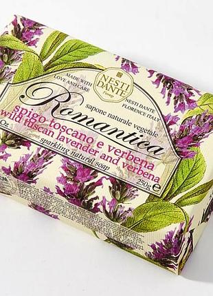 Italy,nesti dante romantica wild tuscan lavender & verbena,нишевое парфюмированное натуральное премиум мыло для лица, волос/шампунь ,лаванда+вербена