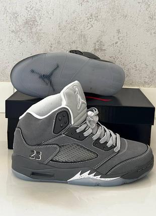 Мужские кроссовки air jordan 5 retro black metallic джордан ретро блек металик 43