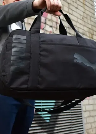 Чоловіча сумка чорна puma, сумка дорожня спортивна для тренувань пума 4