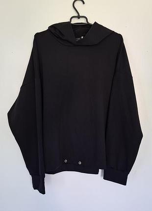 Черное базовое худи с капюшоном exclusive (балта / 54-56 / 3xl-4xl)