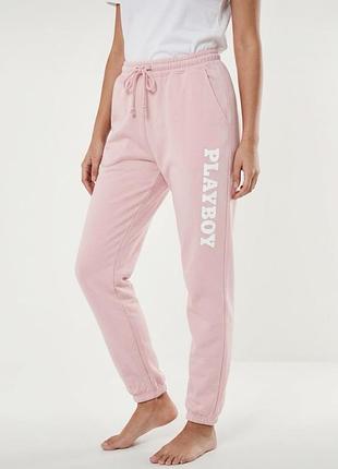 Жіночі спортивні штани playboy x missguided рожеві