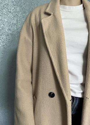 Пальто жіноче zara бежеве, розмір s