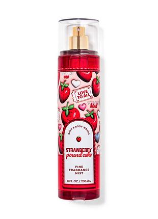 Парфюмированный спрей для тела bath &amp; body works strawberry pound cake 236 мл