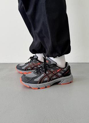 Чоловічі кросівки asics gel-venture 6 grey/orange gore-tex