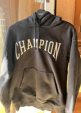 Чоловіче худі champion чорне з логотипом