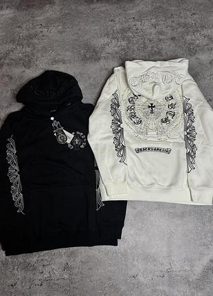 Худі chrome hearts чорне, біле | худі хром хартс